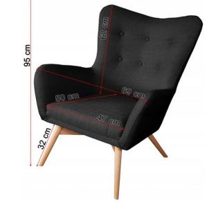 Ohrensessel im skandinavischen Stil Couch Sessel Wohnzimmer Farbenauswahl