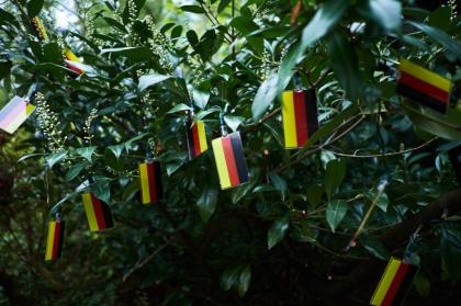 Solar Lichterkette, 20 Deutschland Flaggen-Motiv, 8, 70 m lang