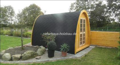 Sauna Pod, massives Naturhaus Saunapod in 46 mm und 58 mm Wandstärke, massive Sa
