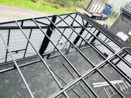 Blechgarage 9x6m Doppelgarage Garage mit Satteldach Maßgeschneiderte Lösungen GP