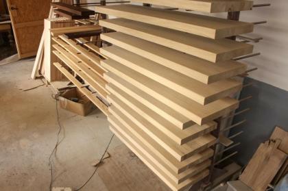 MASSIVHOLZSTUFEN TREPPENSTUFE HOLZTREPPENSTUFEN EICHENHOLZ UNBEMALT 100x28x4cm