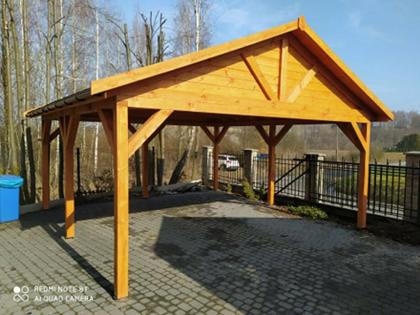 HOLZÜBERDACHUNG FÜR AUTO GARAGENVORDACH GARTENHAUS 5x5m