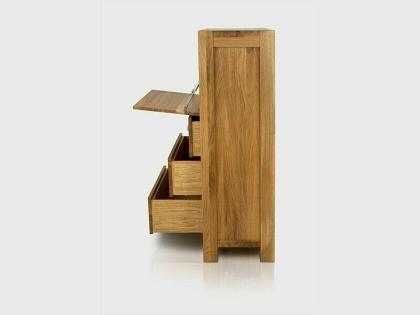 FUN BARSCHRANK MASSIVHOLZMÖBEL EICHENHOLZ EICHE 65x45x120cm