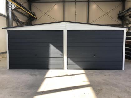 Blechgarage 6x6 Garage KFZ Lager Stahlhalle mit Aufbau verzinkt