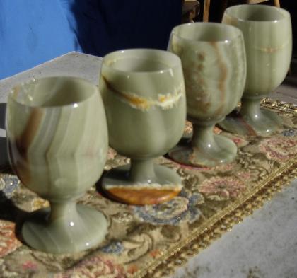 4 jade trinkbecher pokale 