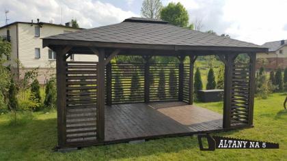 3-ECK GARTENHÄUSER CIECHANÓW HOLZGARTENLAUBE PAVILLON KIEFERNSCHUPPEN 5x4m