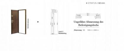 Wohnungseingangstür Stratus Izar CR 90 68MM Eingangstür Stahltür Außentür