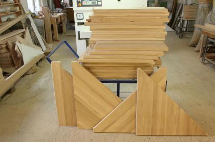 HOLZTREPPENSTUFEN HOLZSTUFEN MASSIVHOLZSTUFEN EICHENHOLZ UNBEMALT 95x28x4cm