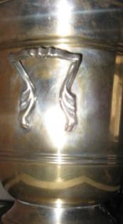 Silberner/versilberter Sektkühler, antik----anschauen