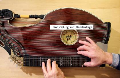 Zither Spielhilfe - Handauflage für Zither leicht zu montieren ohne Beschädigung