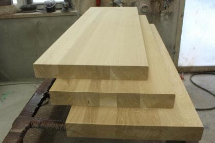 MASSIVHOLZSTUFEN TREPPENSTUFE HOLZTREPPENSTUFEN EICHENHOLZ UNBEMALT 100x28x4cm