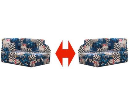 Ecksofa Kindersofa Schlaffunktion Kissen links/ rechts Klappsofa Autos bis 163cm
