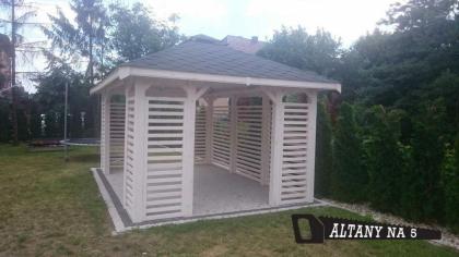 PAVILLON LAUBE AUS KIEFERNHOLZ GARTENLAUBE GARTEN HOLZHAUS PERGOLEN 3, 5x4, 5m