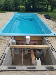 Schwimmbecken, Gartenpool CAIMAN 7, 1 x 3, 1 x 1, 55 m