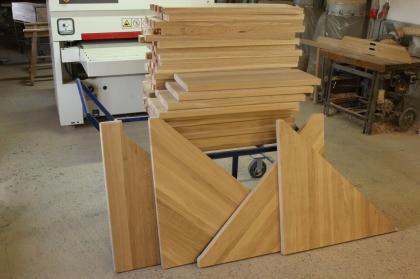 HOLZTREPPENSTUFEN HOLZSTUFEN MASSIVHOLZSTUFEN EICHENHOLZ UNBEMALT 95x28x4cm