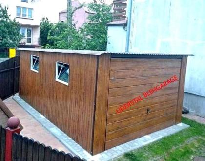 Blechgarage Garage Einzelgarage Metallgarage, 3x5 m Blech verzinkt Stahl