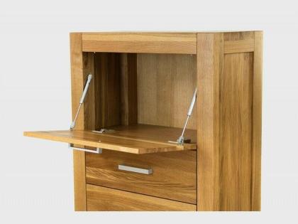 FUN BARSCHRANK MASSIVHOLZMÖBEL EICHENHOLZ EICHE 65x45x120cm