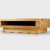 SINA COUCHTISCH EICHENHOLZ MASSIVHOLZ AUFRECHTSTEHENDEN KANTEN 120x60x40cm