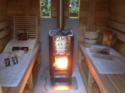 Hochwertige Fasssauna, Sauna Pod, Campingpod, Schlaffässer, Campingfass