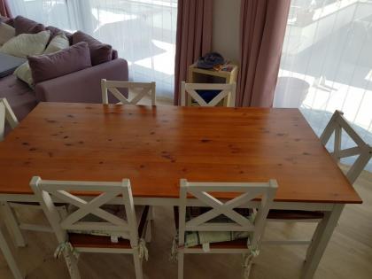 Gebrauchte Home affaire Essgruppe Marta, Set 7-tlg mit großen Tisch.