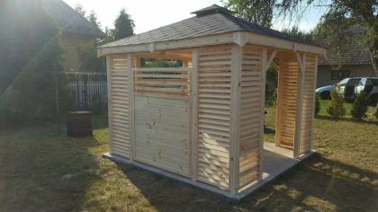 GARTENHAUS GARTENLAUBE KLEBEDACH HOLZ KIELCE 3.5X3.5 M