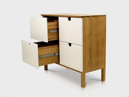 EVA KOMMODE EICHENHOLZ EICHENKOMMODE MASSIVHOLZ BLUM-BESCHLÄGEN 95x40x90cm