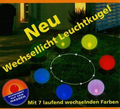 Solarkugel, Schwimmkugel, Solar, 4 LED, warm-weiß