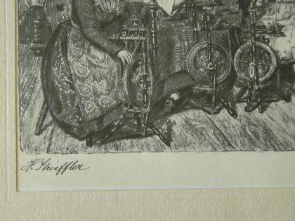 Altpälzer Spinnstube Heinrich Strieffler Grafik. B088