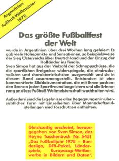 Fußball Weltmeisterschaft Argentinien 1978