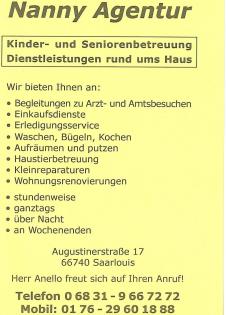 Nanny Agentur Kinder&Seniorenbetreuung