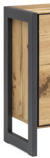 Sideboard Janne Alteiche Echtholz furniert Metall graphitgrau EF-2276