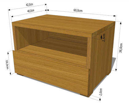NACHTTISCH EICHENHOLZ MASSIVHOLZ NACHTKONSOLE NACHTSCHRANK 60x42x38cm
