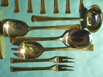 Essbesteck 36 Teile 24 Karat hartvergoldet (BE026)