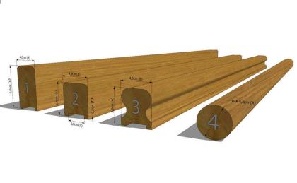 GELÄNDER TREPPENGELÄNDER TREPPENHANDLAUF HANDLÄUFE EICHENHOLZ MASSIVHOLZ 2x160cm