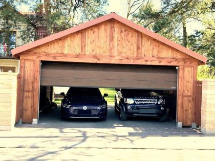 GARAGENVORDACH HOLZÜBERDACHUNG FÜR AUTO HOLZGARAGE GARAGE GARTENHAUS 5MX5M