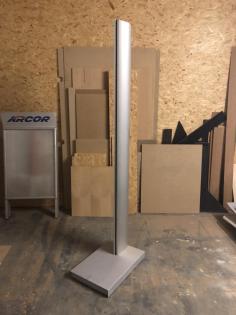 Theke Beratungstheke wahlweise mit Aluminium Säule