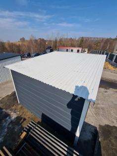 Blechgarage Garage Einzelgarage Metallgarage 3x3 m verzinkt mit Aufbau