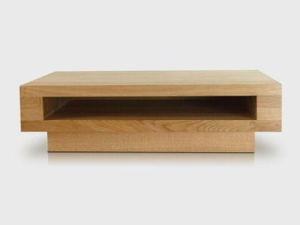 SINA COUCHTISCH EICHENHOLZ MASSIVHOLZ AUFRECHTSTEHENDEN KANTEN 120x60x40cm