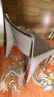 Bofinger-Stühle orig. 4 orange, 3 braun, 4 weiß, Gebrauchs-Spuren Originale !