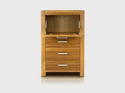FUN BARSCHRANK MASSIVHOLZMÖBEL EICHENHOLZ EICHE 65x45x120cm