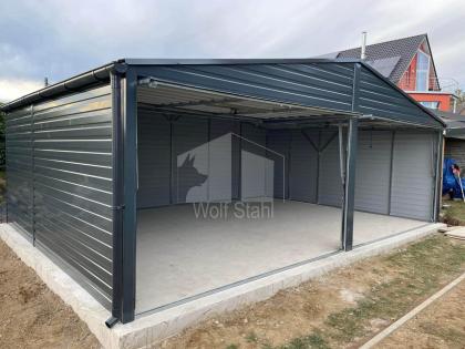 Blechgarage 6x5m Doppelgarage Metallgarage Fertiggarage Hohe Qualität GP242