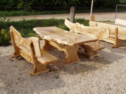 Rustikale Holzmöbel, Garnituren für Garten, Terrasse