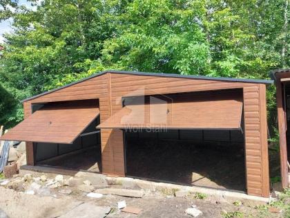  Blechgarage 7x5m Doppelgarage Metallgarage Fertiggarage Transport + Aufbau grat