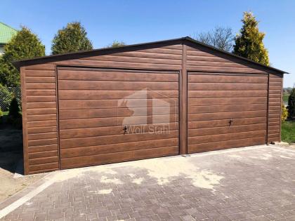  Blechgarage 7x6m Metallgarage  Doppelgarage Holzoptik Garage nach Maß GP130