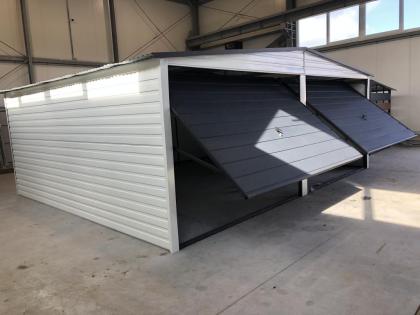 Blechgarage 6x6 Garage KFZ Lager Stahlhalle mit Aufbau verzinkt