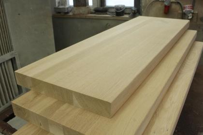 MASSIVHOLZSTUFEN TREPPENSTUFE HOLZTREPPENSTUFEN EICHENHOLZ UNBEMALT 100x28x4cm