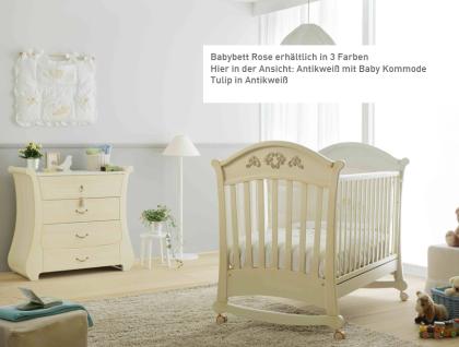 Romantisches Babybett / Wiege Rose mit Ornamenten