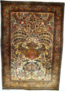 Orientteppich Ghom Seide 158x110 alt (T093)