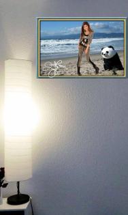 ZENDAYA mit Panda. Star Souvenir. Geschenkidee. Zimmerdeko. Blickfang. Unikat, W