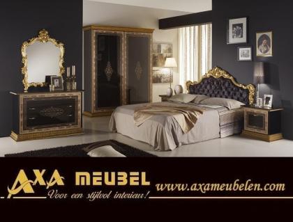 Schwarz Gold Wohnzimmer Klassische Italienische Stil AXA Möbel